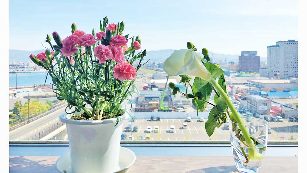 生徒さんに頂いたお花(写真)