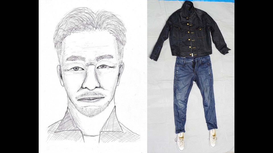 公開された遺体の似顔絵と着衣(提供:北海道警察)
