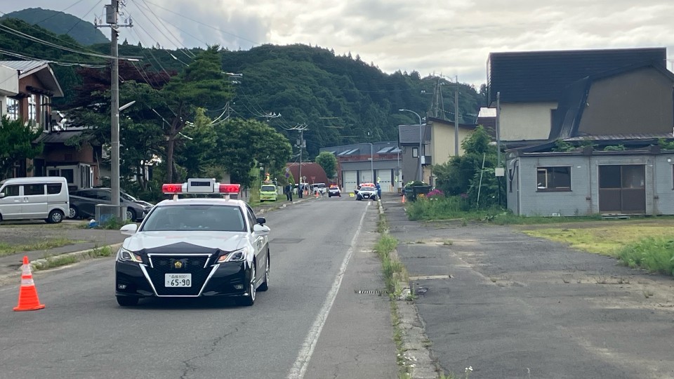 クマが出没した現場(12日・北海道福島町)