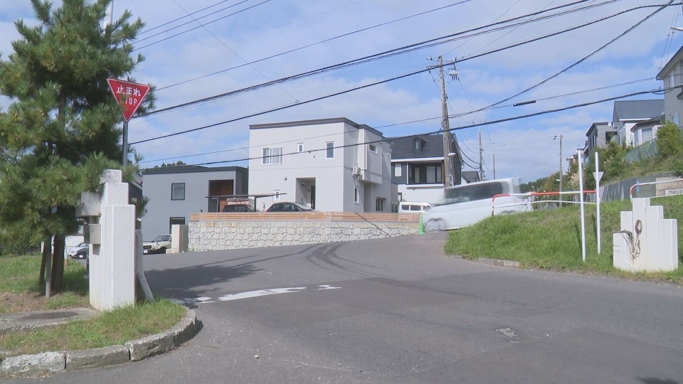 事故現場（6日午後・北海道函館市）