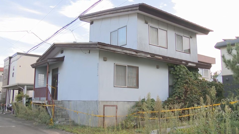 遺体が放置・遺棄されていた男の自宅（札幌市南区）