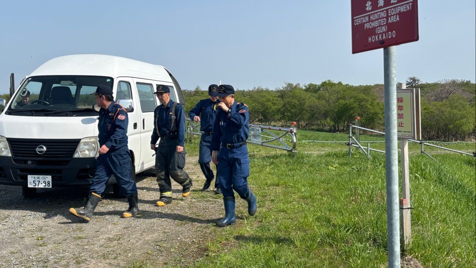 遺体が発見された札幌市北区篠路町の石狩川