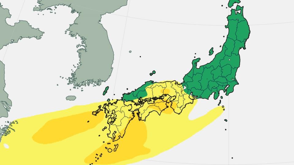 黄砂予想(気象庁・10日午後9時)