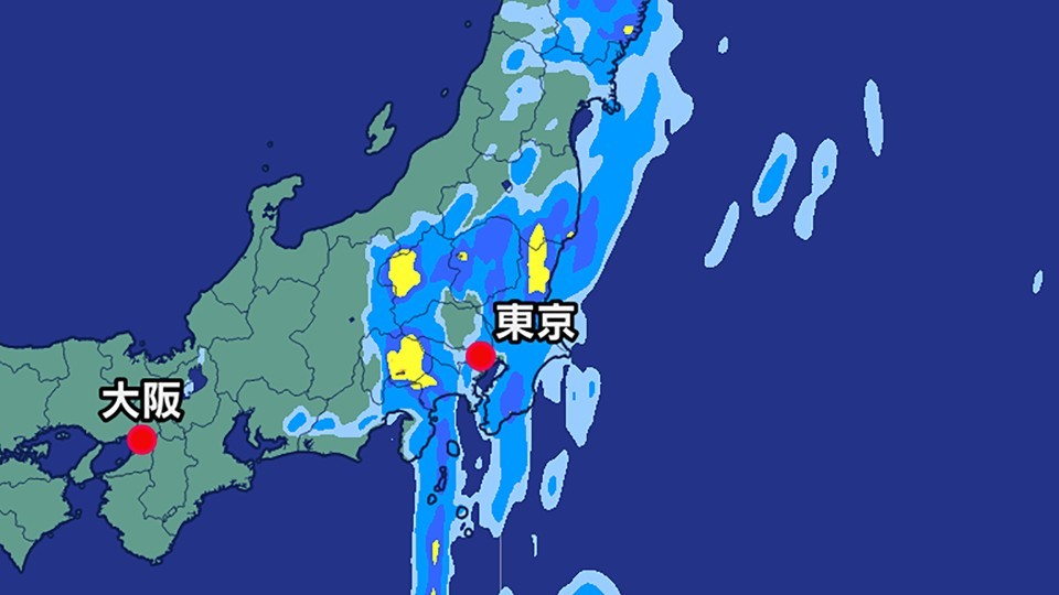 15日午後3時の雨シミュレーション(気象庁)