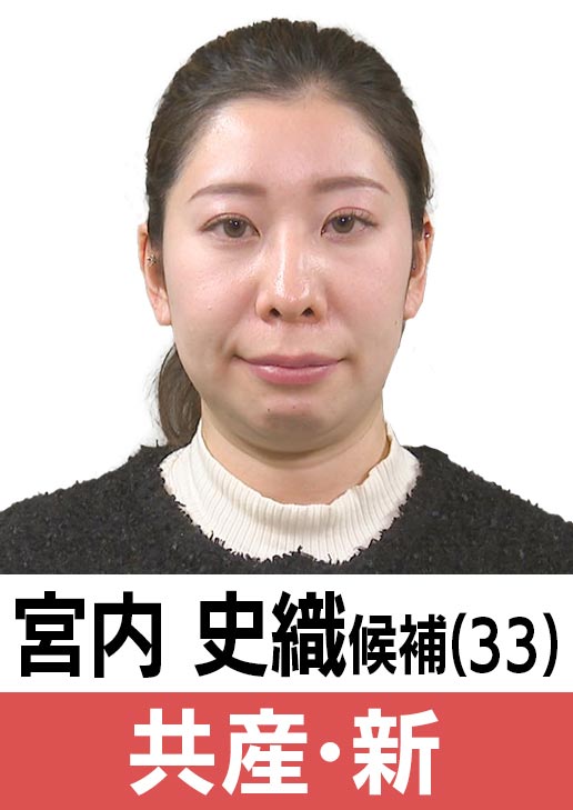 宮内史織(33)［共産・新］