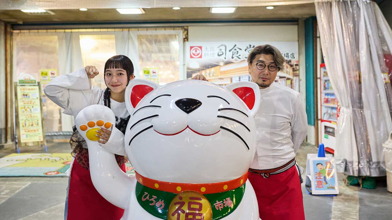 手島シェフ＆山之内すずチーム・ロケ風景