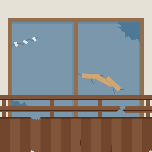 窓のカット