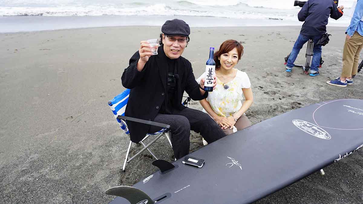 浜厚真海岸で一杯(写真)