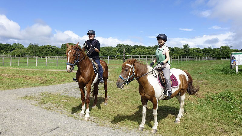 馬産地で乗馬を体験！(写真)