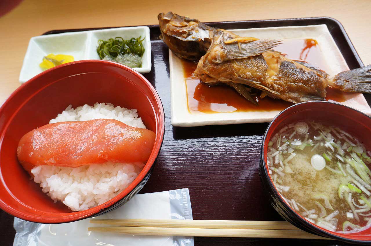 道の駅プレミアムたらこ御膳(写真)