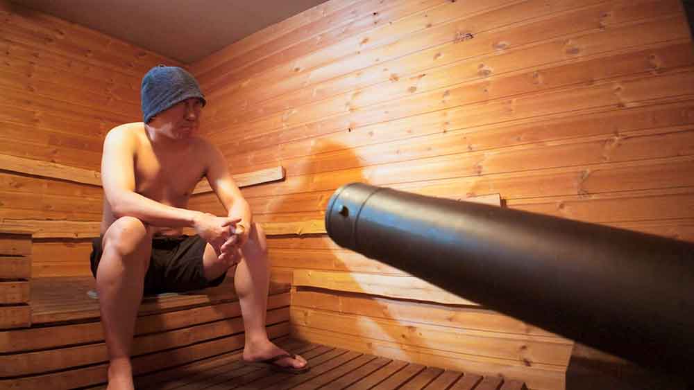 大きなブロワーから発せられる熱波は？（写真）