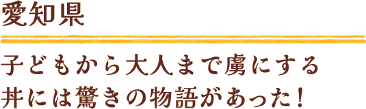 【愛知県】子どもから大人まで虜にする丼には驚きの物語があった！