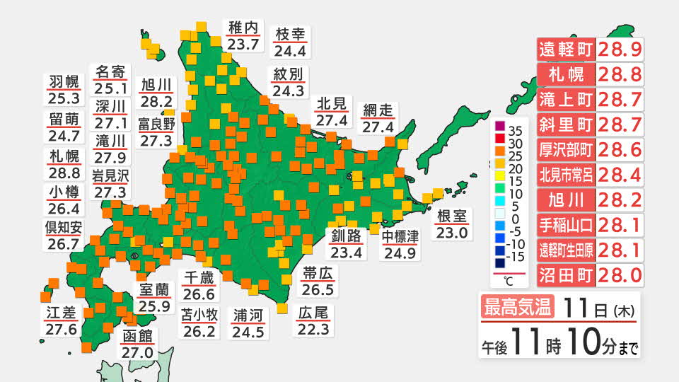 実況最高気温 北海道 Hbc北海道放送