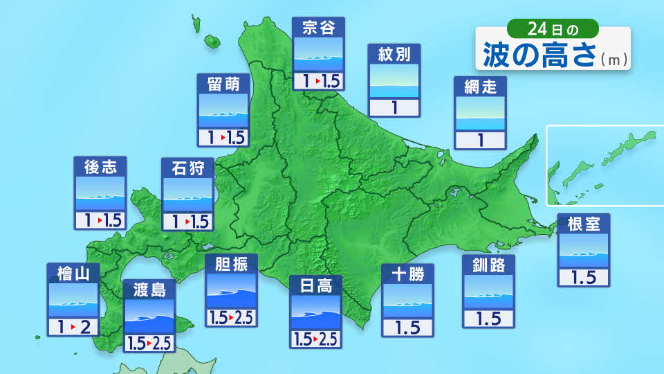 あさっての波の高さ(北海道)|HBC北海道放送 あさっての波の高さ(北海道)|HBC北海道放送
